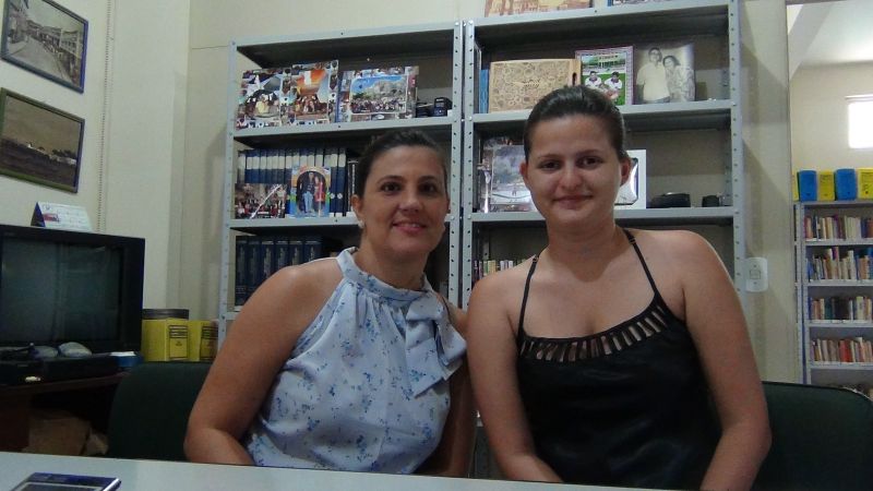 Simone Zamella e Jacqueline Martins - Estudantes de engenharia civil da ULBRA - Santarém